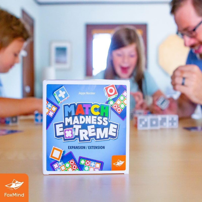FoxMind Games: Expansion Pack -Match Madness Extreme Used with Original Match Madness Pattern Matching Puzzle Game, 60 New Challenge Cards, Fast-Paced up to 4 Players, Ages 7 and up - Image 2